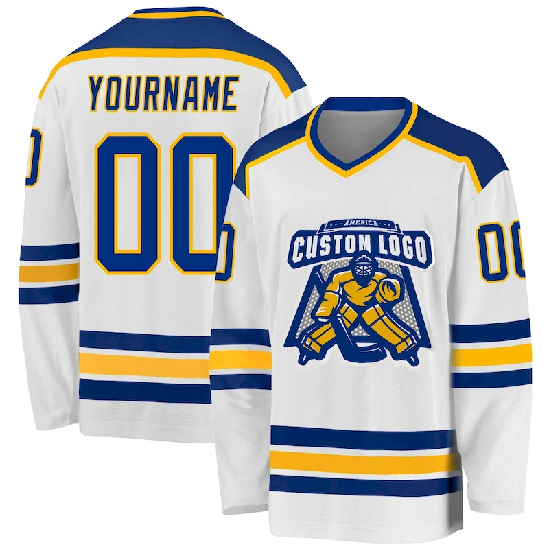 White1051.webp Custom White Royal-Gold Hockey Jersey - Image 1