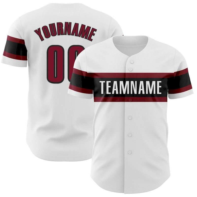 White1841.webp Custom White Crimson-Black Authentic Baseball Jersey - Image 1